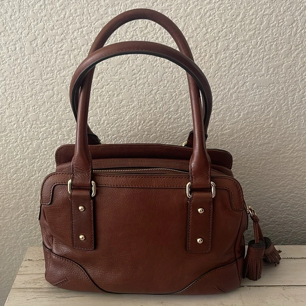 Vintage Kate Spade All Leather Brown Handbag.